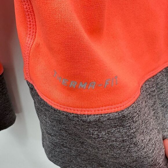 Nike Therma-Fit Orange Purple Hoodie Sweatshirt Womens Size Medium Thumbholes - Picture 8 of 9